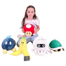 Nintendo Super Mario Kart Potenziamenti in Peluche 25-30cm Originale