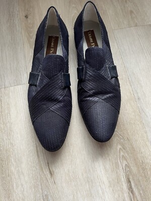 CESARE PACIOTTI US 6.5 Elegant Navy Color LOAFERS ITALIAN  display picture 1