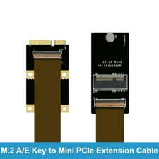 M.2 A/E Key Wireless Network Card to Mini PCIE Adapter Board W/ Extension Cable
