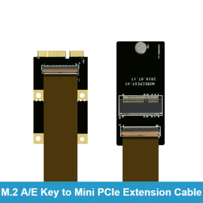 M.2 A/E Key Wireless Network Card to Mini PCIE Adapter Board W/ Extension Cable
