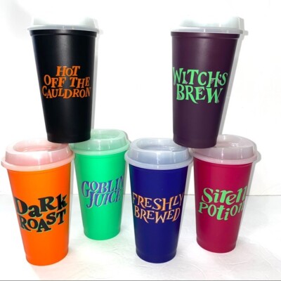 2020 Starbucks Reusable Halloween Glow In The Dark Hot Cups Brand New (6) |  eBay