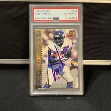1995 Pacific Chris Carter #116 Psa Authentic Auto  (Hall Of Fame Player