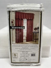 Lorraine Home Fashions "Whitfield" Scalloped White Valance 52”W  18”L
