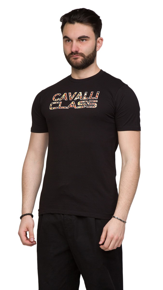 Cavalli Class Logo Animal Print Fashion T-Shirt- | eBay