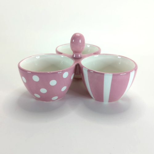 Pampered Chef Pink Bowl Trio Help Whip Cancer 3-Part Party Candy Condiment Dish - Picture 3 of 8