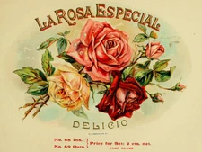 Vintage La Rosa Especial Cigar Ad Reproduction Metal Sign FREE SHIPPING Tobacco