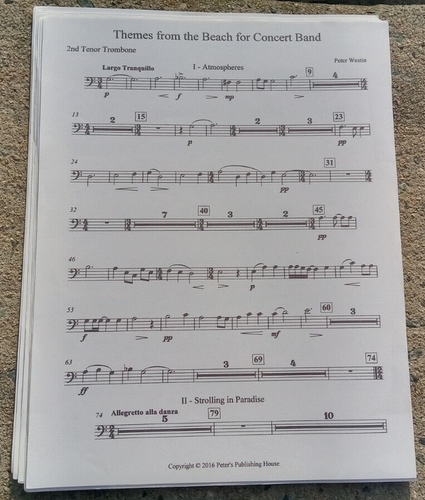 Themes from the Beach for Concert Band Composed by Peter Westin Parts Only Used - Picture 6 of 8