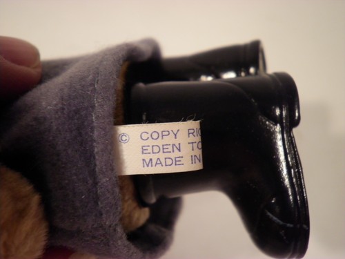 1986 Peluche Articulado Oso Paddington 5" Eden Vintage Sombrero Rojo Gris Abrigo Botas Negras - Imagen 10 de 11