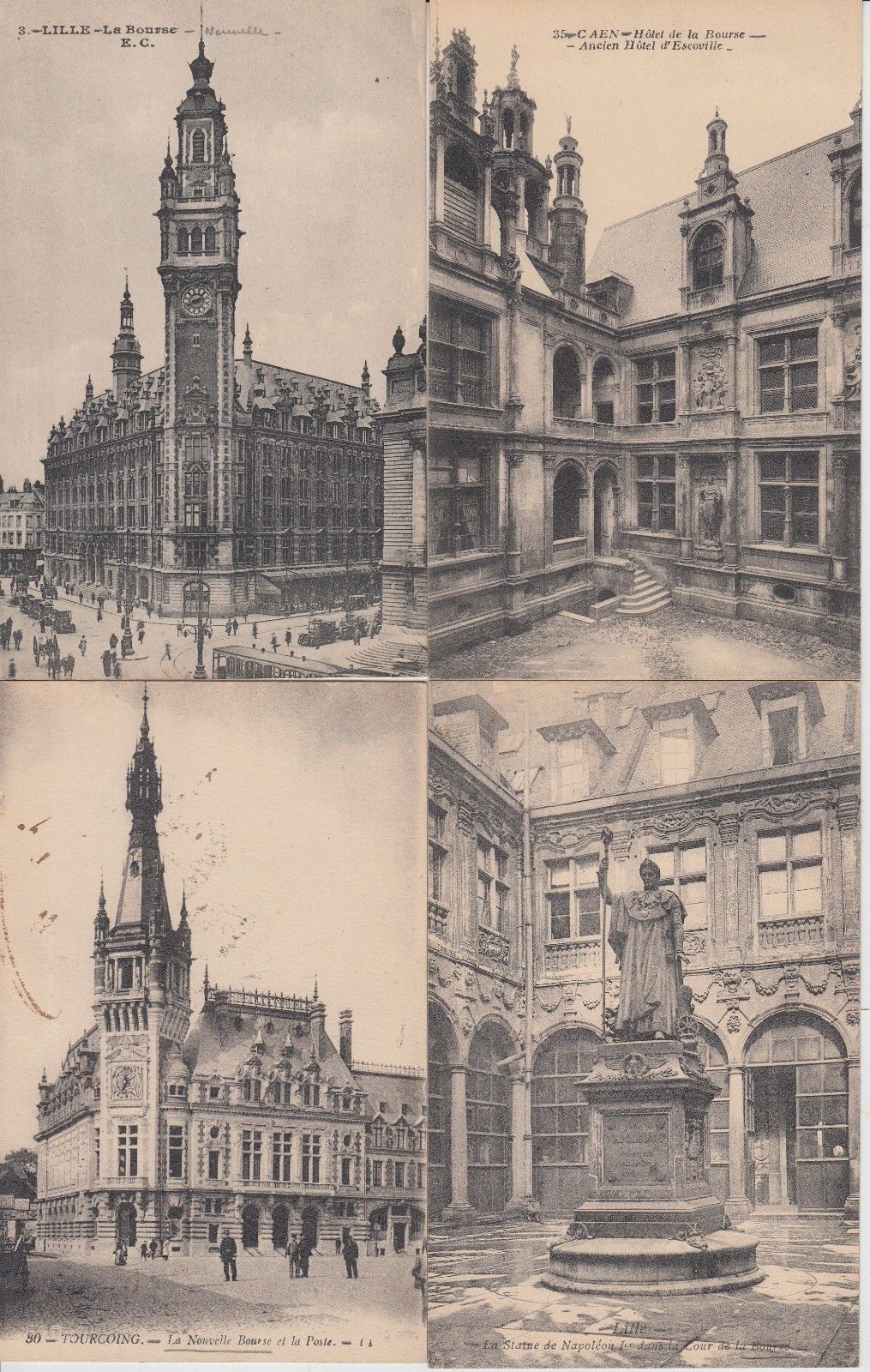 FRANCE STOCKMARKETS BOURSES 100 Vintage Postcards Mostly Pre-1940 Tanie i popularne