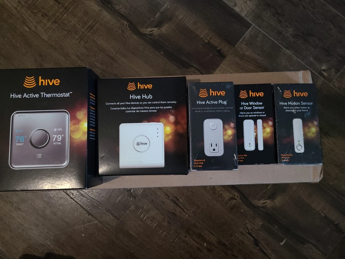 Hive Smart Home Starter Bundle Smart Thermostat/Hub/2Active Plug/2Motion  Sensor 817459023425 | eBay