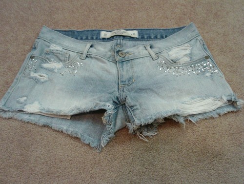 Abercrombie \u0026 Fitch Jean pantaloni corti taglia 00 w24 | eBay