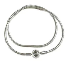 Authentic Pandora Necklace, Pandora Moments Snake Chain, #590742HV, Silver