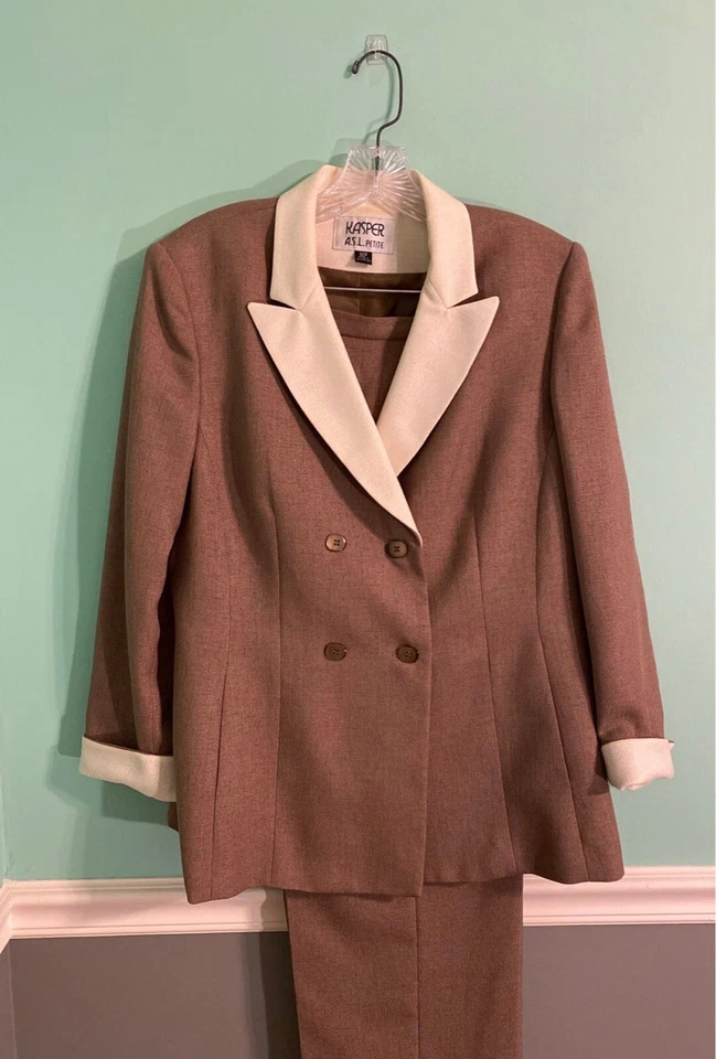 Traje de vestir Kasper vintage para mujer, talla 12P Foto 2 de 4