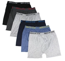 3 Pack Mens Boxer Briefs Trunks Shorts Underwear Cotton Flyless American Star