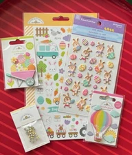 #930 Easter Doodle-Pops Doodlebug Icons & Brads Puffy Bunny Eggs & Flowers