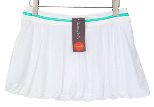 SWEATY BETTY Match Play Skort Women Shorts L White Stretch Lightweight Sports
