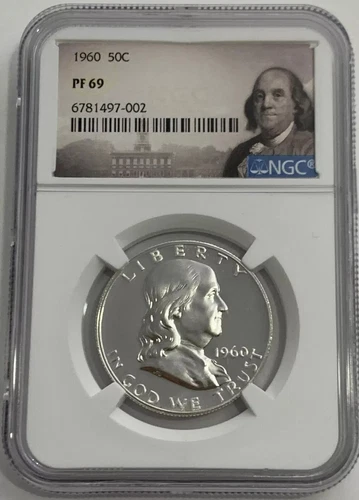 1960 Silver Franklin Half Dollar 50C NGC PF69
