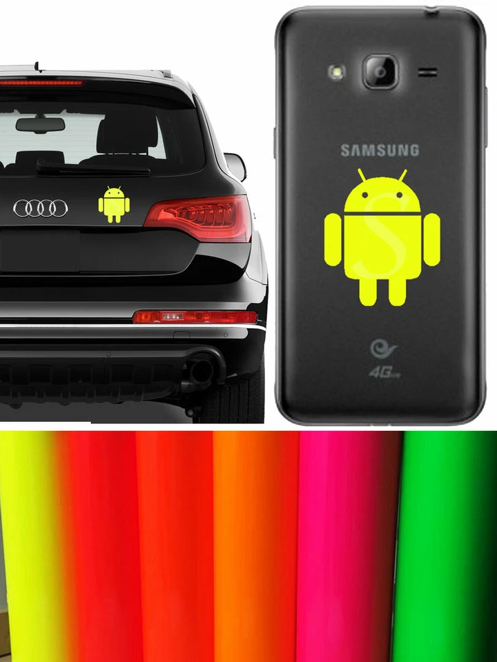 JETSJOSELUIS Android, Aufkleber von / Aus Vinyl Fluoreszierend