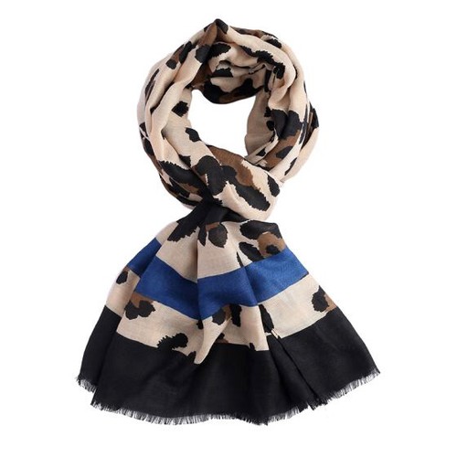 Ladies Leopard Print Scarf Animal Scarf Large Long Wrap Shawl Fashion Cotton Big - Picture 268 of 557