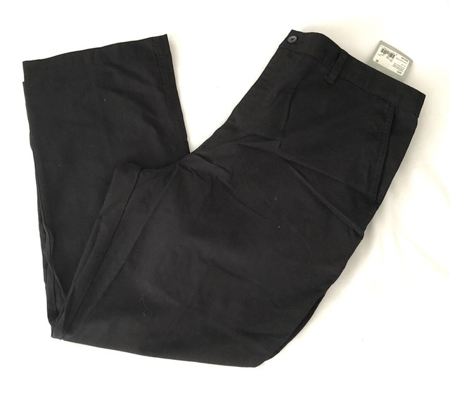 David Taylor Menâs Black Classic Fit Back Elastic Waist Pants NWT 42x29 | eBay