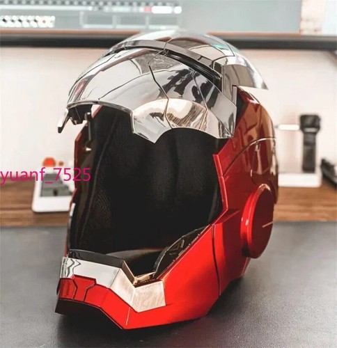 Casco Autoking Iron Man Gold MK5 maschera elettronica attivata vocale aperta e chiusa nuovo - Foto 18 di 23