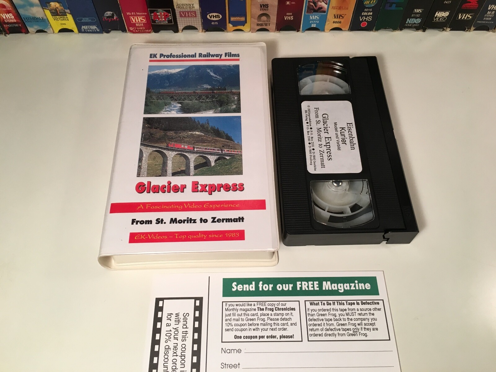 Glacier Express Railroad Train VHS EK Railway Films From St. Moritz To Zermatt