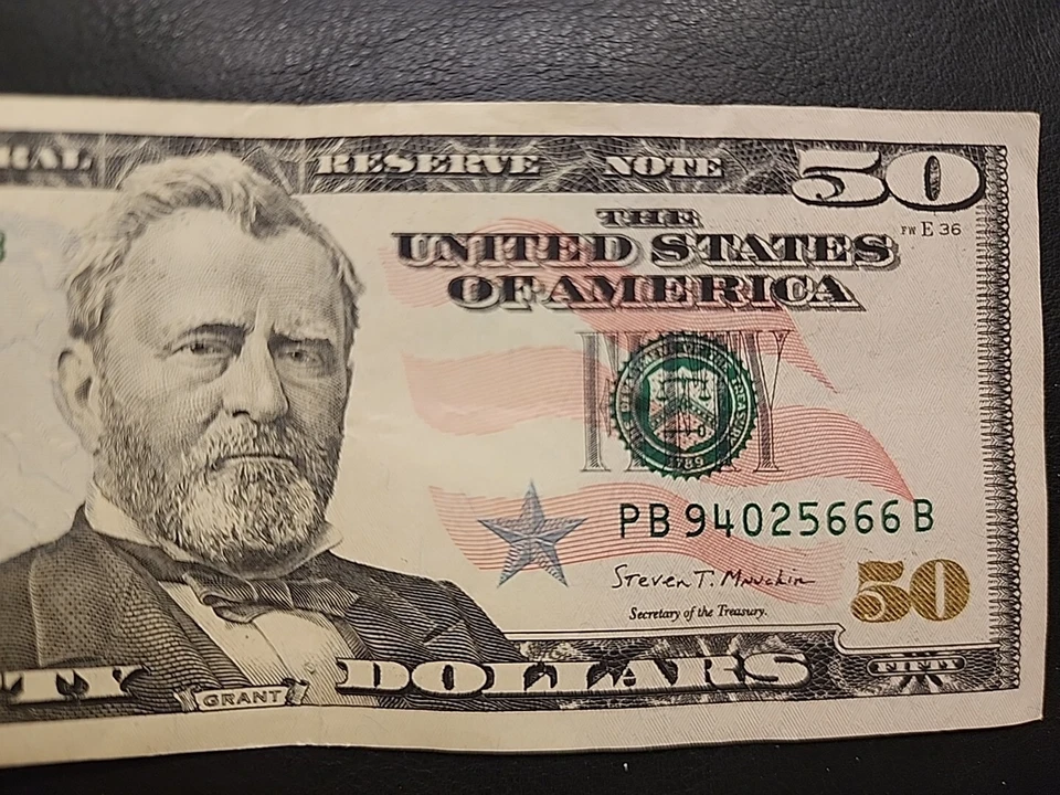 罕见序列号带 666 美元末尾 50 美元钞票稀有票据系列 2017A — 第 4/4 张图片