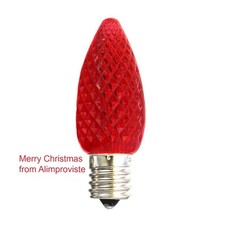 LED C9 LIGHT BULB Red Faceted CHRISTMAS Replacement 5 Diode Lamp E17 Base NEW
