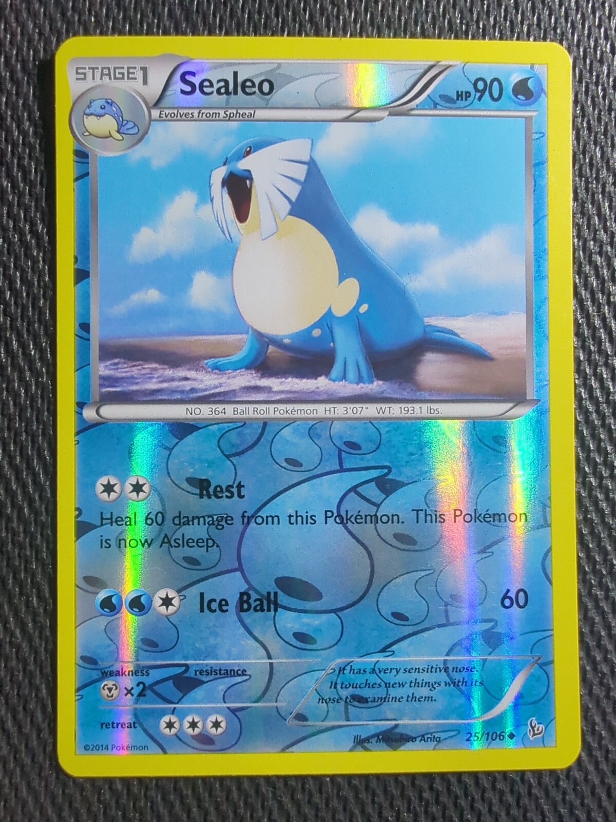 Pokémon TCG Sealeo Flashfire 25 Reverse Holo Uncommon NM