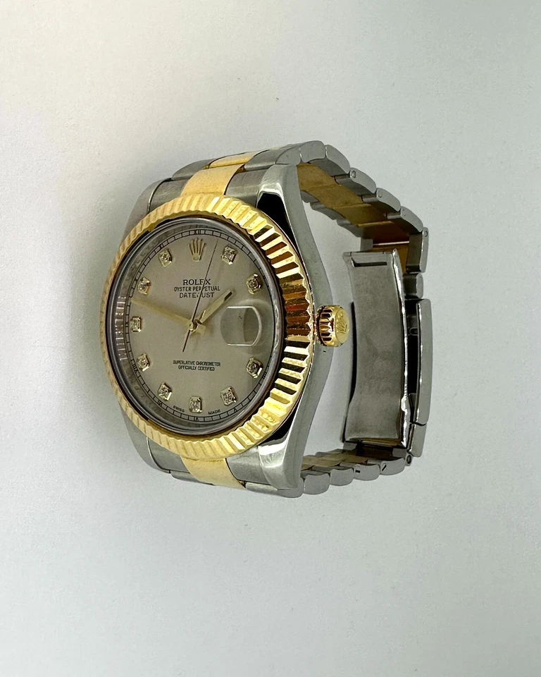 Rolex 116333 Marfil Diamante Datejust II Oyster Perpetual Oyster Banda Oro 18K Foto 3 de 4