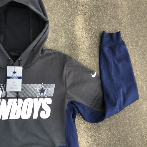 NWT Women's Nike Dallas Cowboys Hoodie Small Therma DRI-FIT Blue Gray - Picture 2 of 11