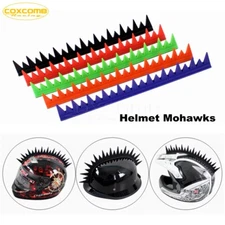 Motorcycle Helmet Mohawk Saw Blade Rubber Spike Strip Decorative Sticker 5Colors