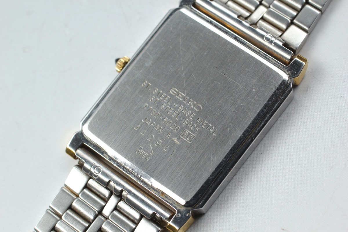 Exc+4* Vintage SEIKO Dolce 7730-5020 Quartz Gold Tank Watch