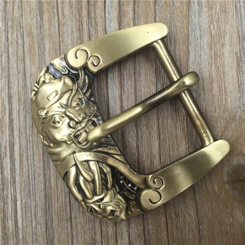 Hebilla de cinturón de latón liso grabada vintage para hombre se adapta a cinturones de 1,5 pulgadas~ - Imagen 7 de 18