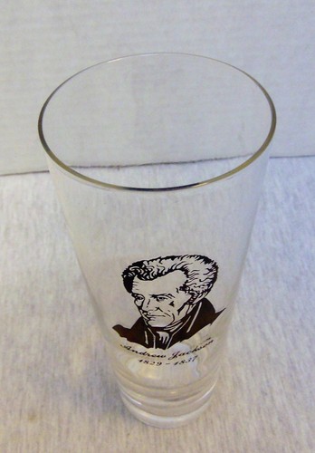 Presidential Political Vintage 1950's President Jackson tall Water Glass 7" - Picture 2 of 6