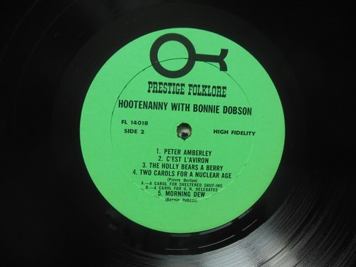 Original Mono Analog: Hootenanny With BONNIE DOBSON, Morning Dew, Van Gelder EX+ - Picture 7 of 10