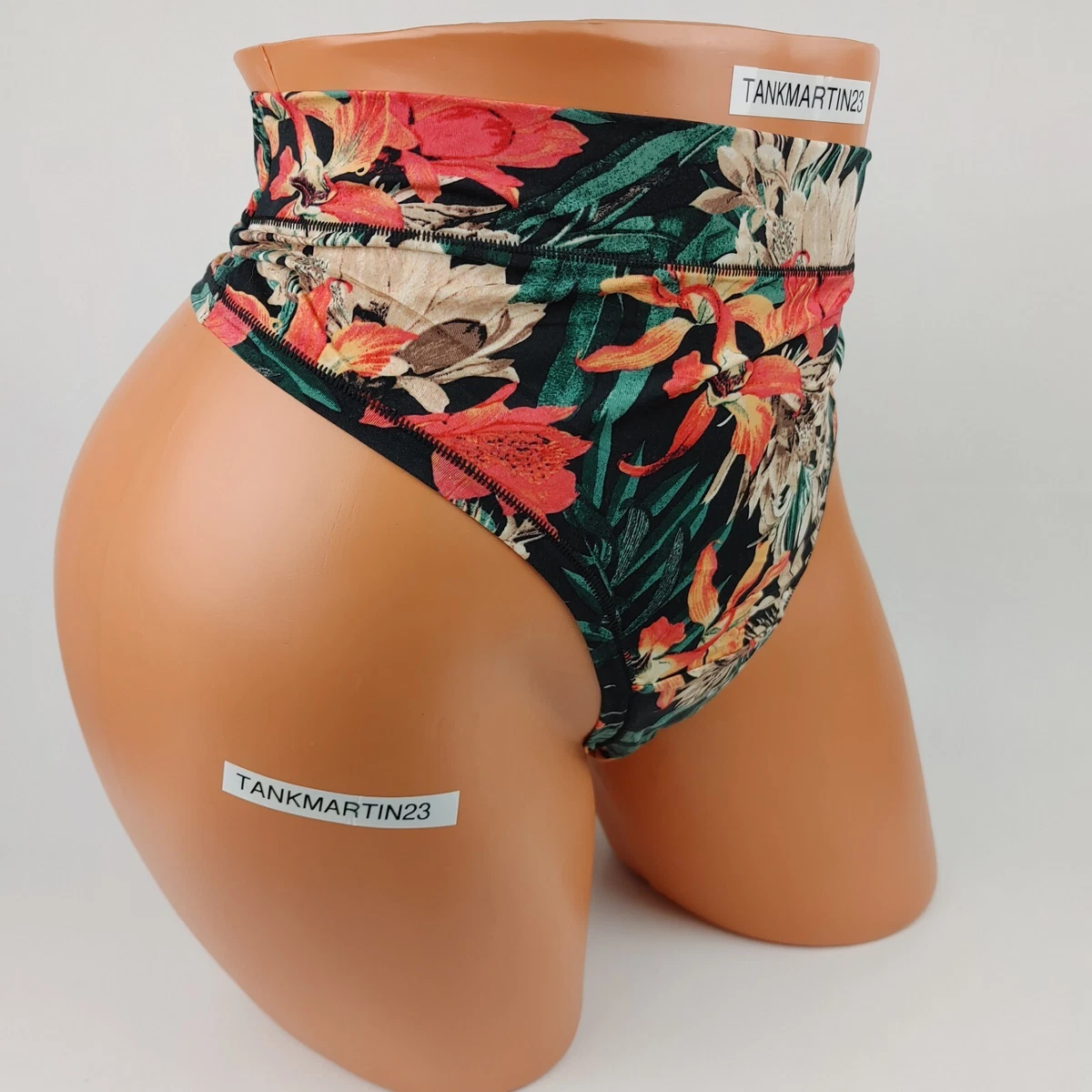 Lane Bryant Cacique Comfort Bliss Thong Plus Panty 18/20 Tropical Floral  Orange