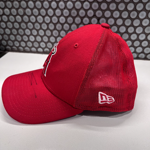 Anaheim Angels Hat Cap Fitted Mens Small Medium Red Trucker New Era MLB Mesh - Picture 3 of 10
