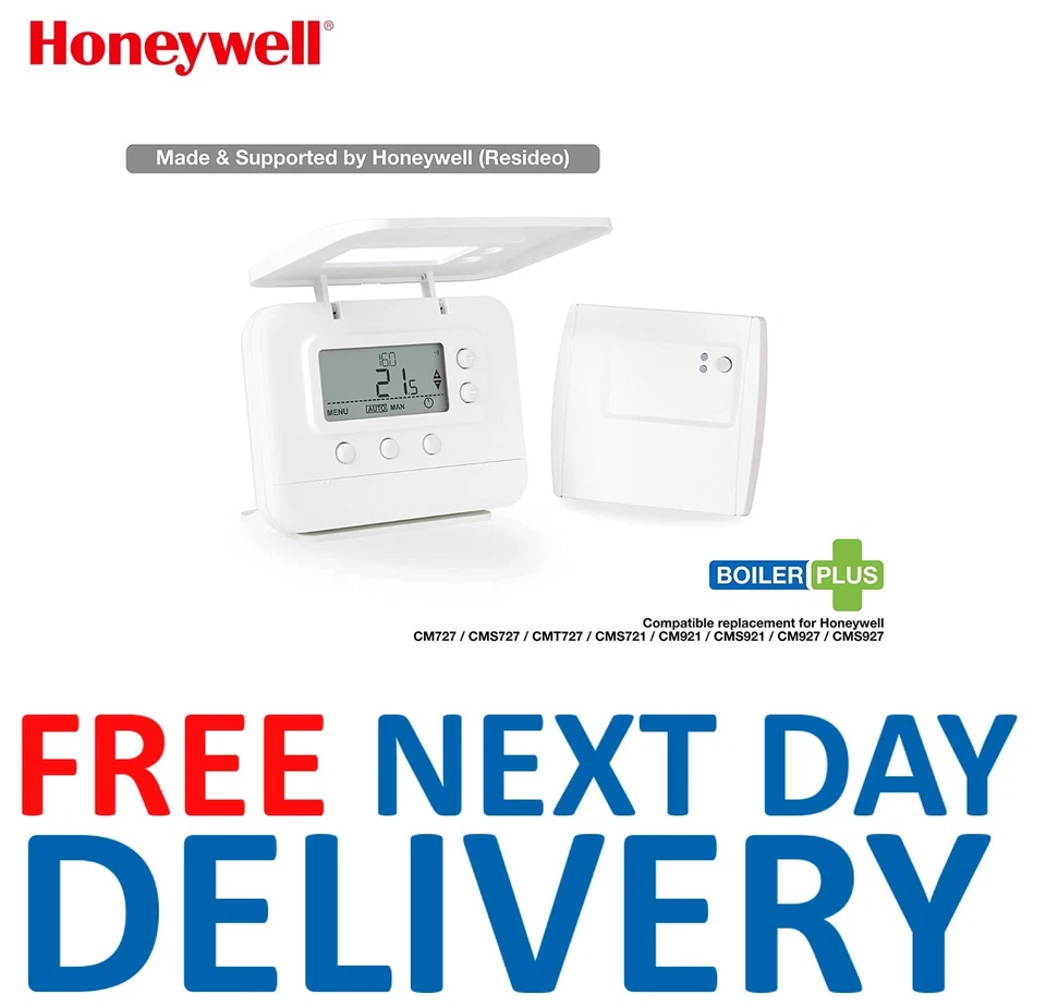 Honeywell CM927 CM921 CM727 CM721 Wireless Thermostat & Receiver Resideo TTHWFP - Image 3 of 4