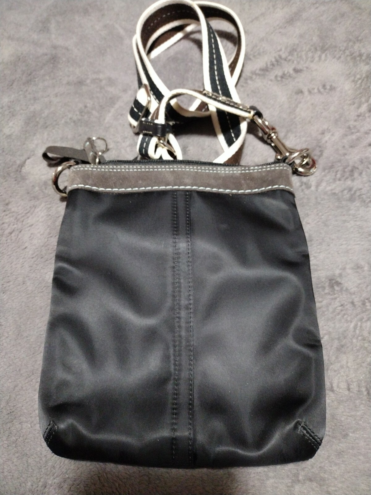 COACH nylon black crossbody bag SWINGBACK CROSSBODY Gem