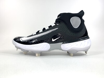 Nike Alpha Huarache Elite 4 Mid Black Baseball Cleats DJ6520  display picture 3