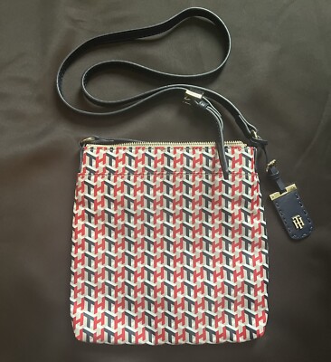 Tommy Hilfiger Monogram Crossbody Handbag Purse (Read Description)