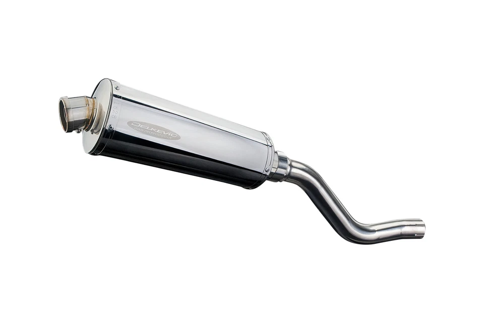 Silenciador de escape ovalado de acero inoxidable Kawasaki KLR650E 08-18 KLR650 22-24 Foto 2 de 4