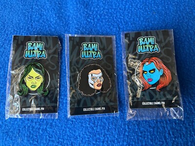 Bam Ultra Box: Collectible Enamel Pin lot Gamora Photon Mystique Comic Vixens