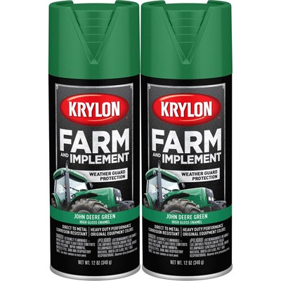 Krylon Paint 1932 (2-PACK); Farm & Implement 12oz Aerosol John Deere Green