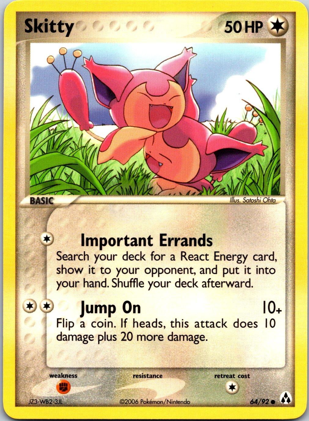 Skitty 64/92 Common Legend Maker Pokemon Near Mint