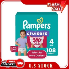 Pampers Cruisers 360 Baby Diapers Size 4 108 ct