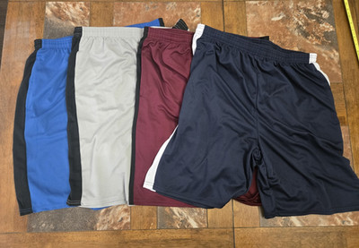 Real Essentials Men's 9'' Mesh Shorts Running Workout Activewear ** 4 Pair ** 2XL