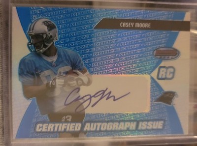 CASEY MOORE 2003 Bowman's Best #153 Blue RC Auto PANTHERS /499 