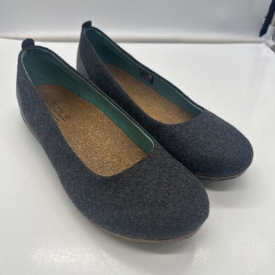 Sole Brand Recork Women s Gray Grey Wool Ballet Slip On Flats Sz 10 EUC